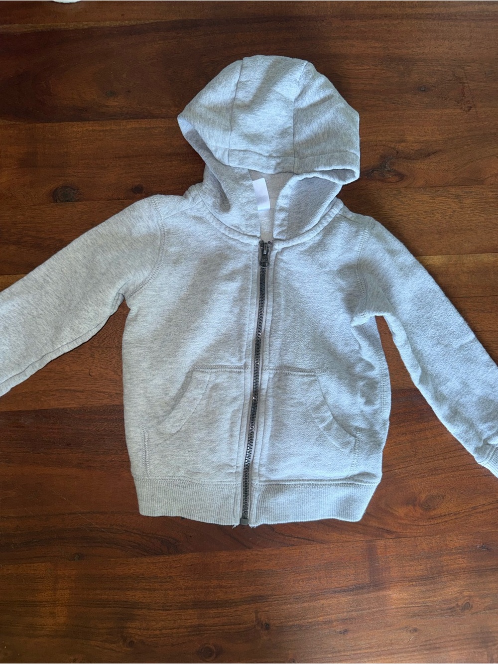 Carter's Light Gray Full-Zip Hooded Sweatshirt